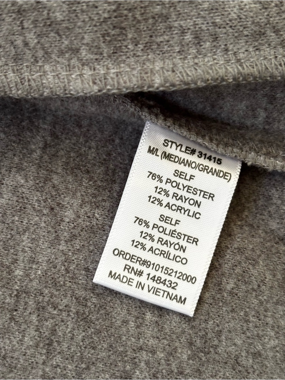 Be Cool Gray Button-Front Shacket Size M/L - Picture 5 of 5